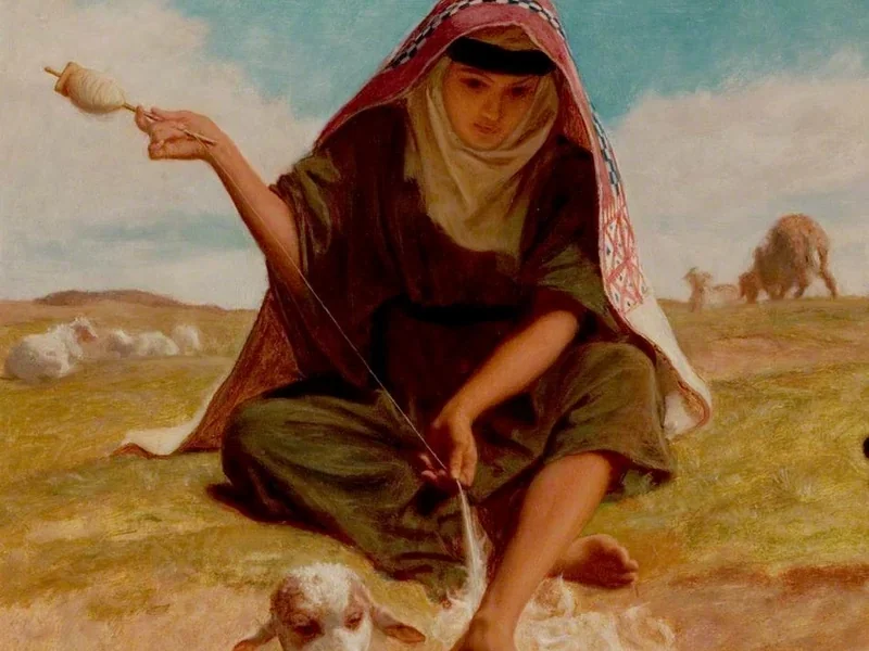 1822-Frederick Goodall - La filatrice